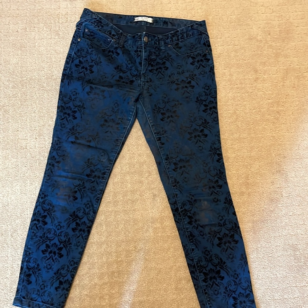 Free People Size 29 Pattern Blue Jean